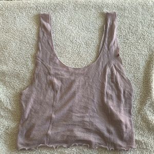 Out From Under (UO) purple ribbed crop top